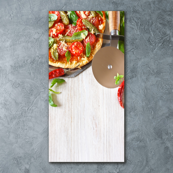 Modernes Acrylbild vertikal Pizza
