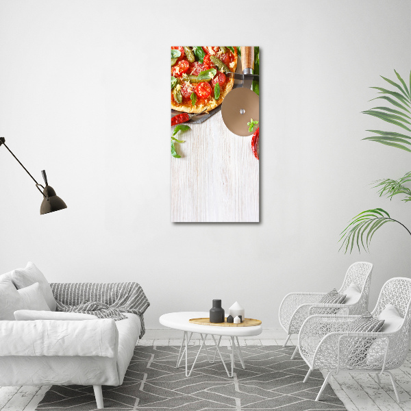 Modernes Acrylbild vertikal Pizza