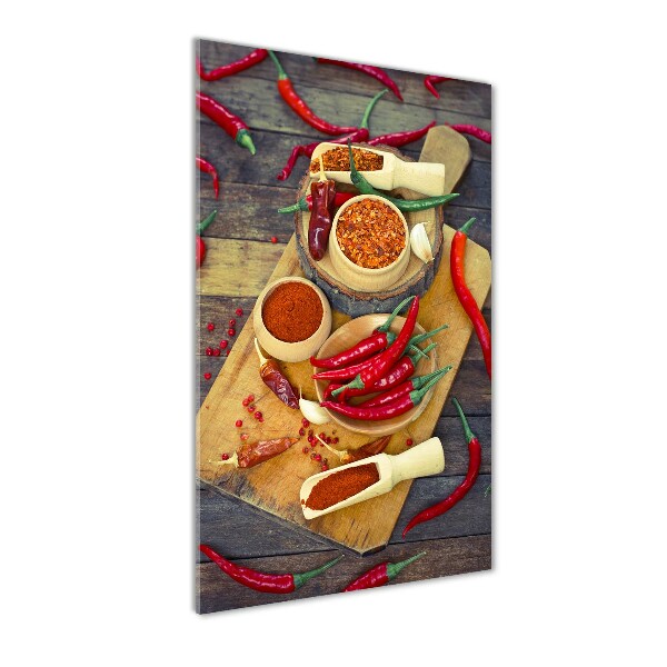Plexiglasbilder vertikal Chilischoten