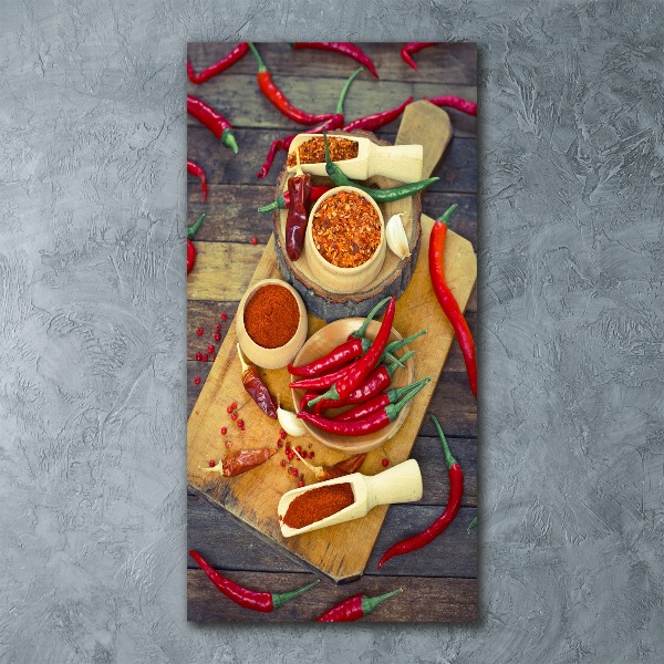 Plexiglasbilder vertikal Chilischoten