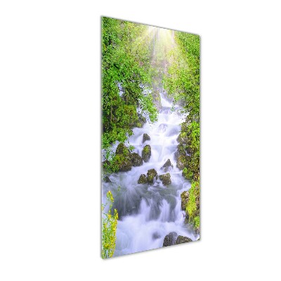 Acrylbild vertikal Gebirgsbach