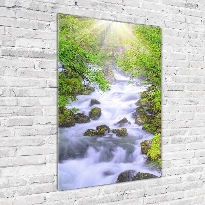Acrylbild vertikal Gebirgsbach