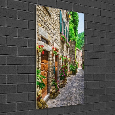 Modernes Acrylbild vertikal Eine charmante Straße