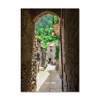 Acrylbild vertikal Eine charmante Straße