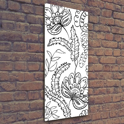 Modernes Acrylbild vertikal Zentangle-Hintergrund