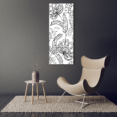 Modernes Acrylbild vertikal Zentangle-Hintergrund