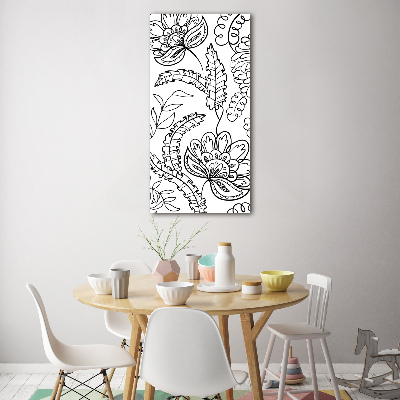 Modernes Acrylbild vertikal Zentangle-Hintergrund