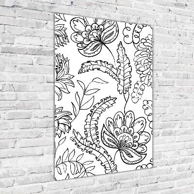 Modernes Acrylbild vertikal Zentangle-Hintergrund