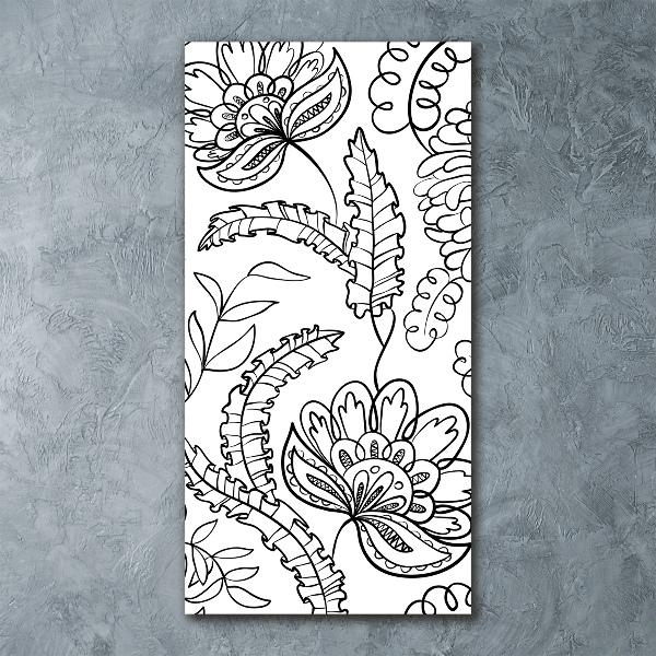 Modernes Acrylbild vertikal Zentangle-Hintergrund