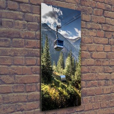 Modernes Acrylbild vertikal Achterbahn