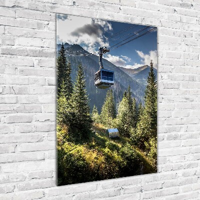 Modernes Acrylbild vertikal Achterbahn