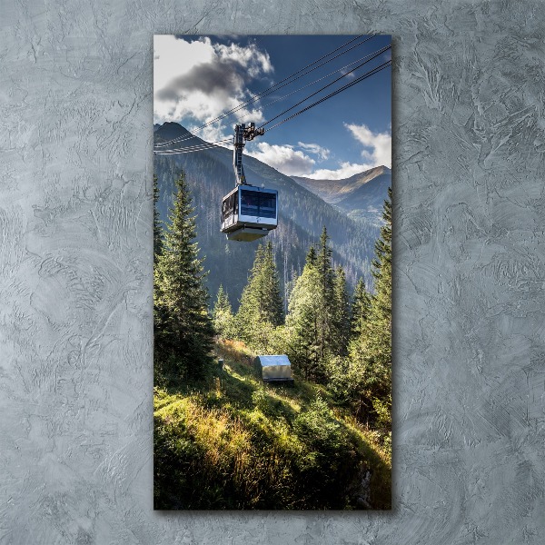 Modernes Acrylbild vertikal Achterbahn