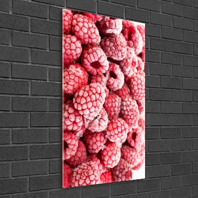 Modernes Acrylbild vertikal Himbeeren