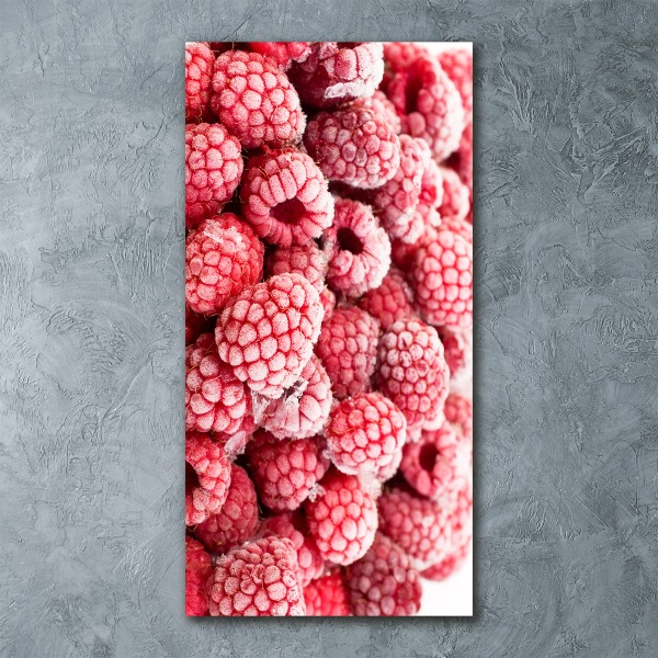 Modernes Acrylbild vertikal Himbeeren
