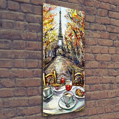 Acrylbild vertikal Frühstück in Paris