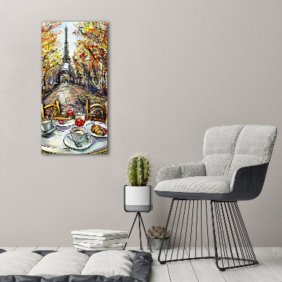 Acrylbild vertikal Frühstück in Paris