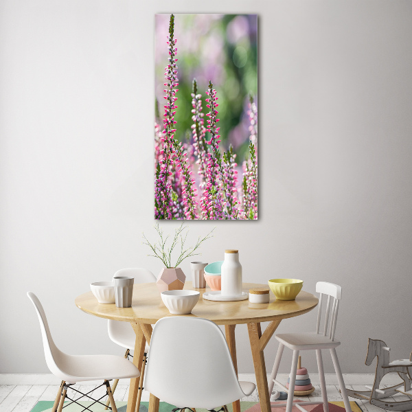 Bild auf Acrylglas vertikal Heidekraut