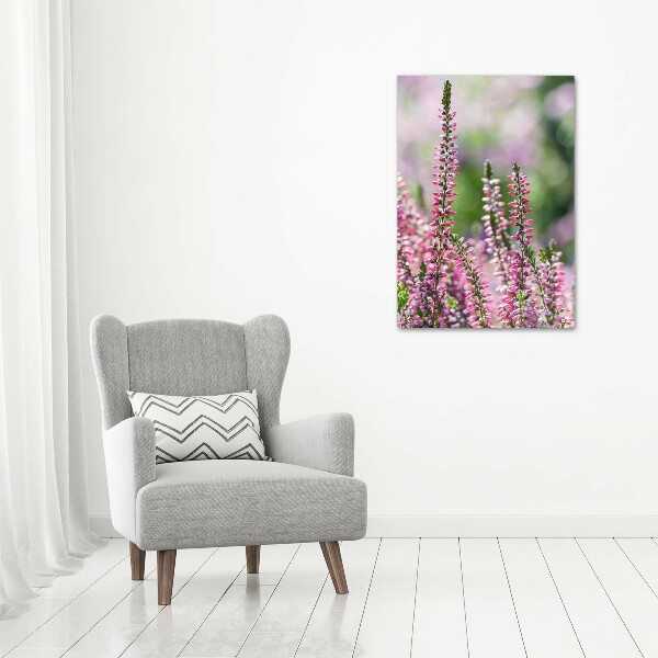 Bild auf Acrylglas vertikal Heidekraut