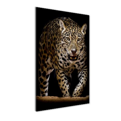 Modernes Acrylbild vertikal Jaguar