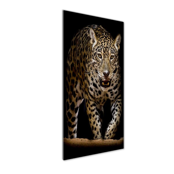 Modernes Acrylbild vertikal Jaguar