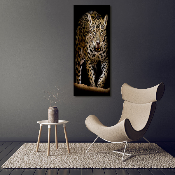 Modernes Acrylbild vertikal Jaguar