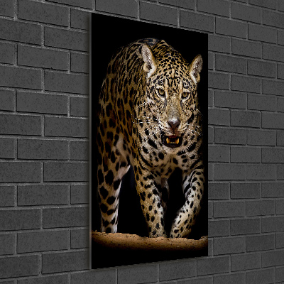 Modernes Acrylbild vertikal Jaguar