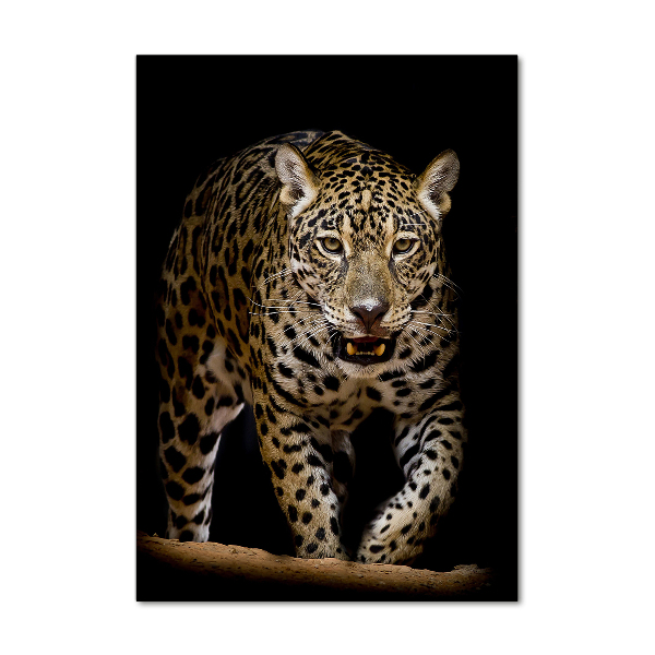 Modernes Acrylbild vertikal Jaguar