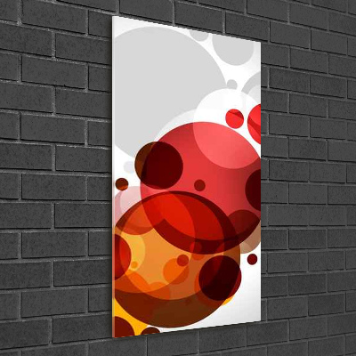 Modernes Acrylbild vertikal Kreisabstraktion