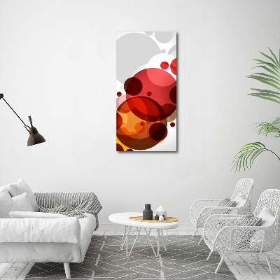 Modernes Acrylbild vertikal Kreisabstraktion