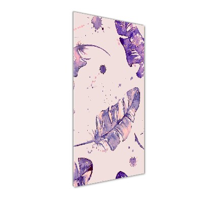 Bild auf Acrylglas vertikal Federn