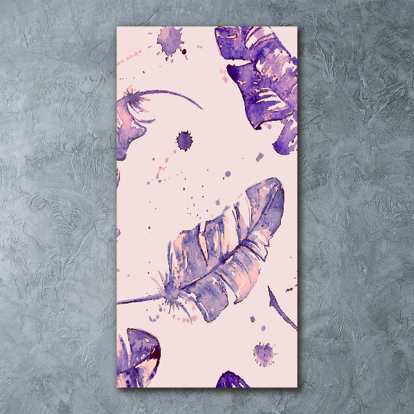 Bild auf Acrylglas vertikal Federn
