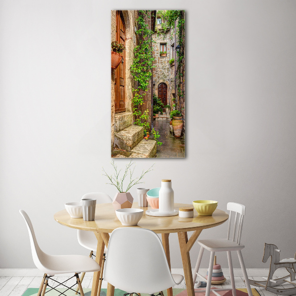 Acrylbild vertikal Italienische Straßen
