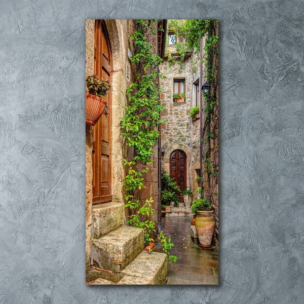 Acrylbild vertikal Italienische Straßen