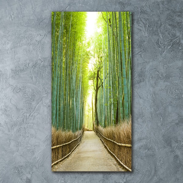 Bild auf Acrylglas vertikal Bambuswald