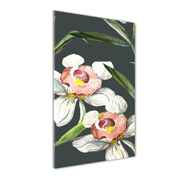 Bild auf Acrylglas vertikal Blumenmuster