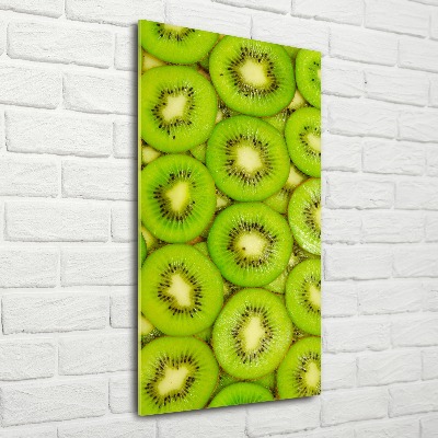 Modernes Acrylbild vertikal Kiwi