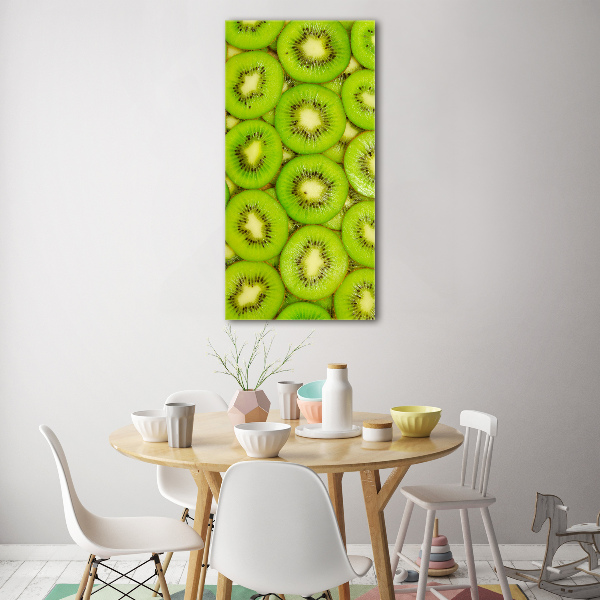 Modernes Acrylbild vertikal Kiwi