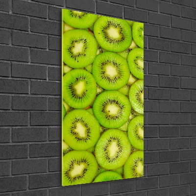 Modernes Acrylbild vertikal Kiwi