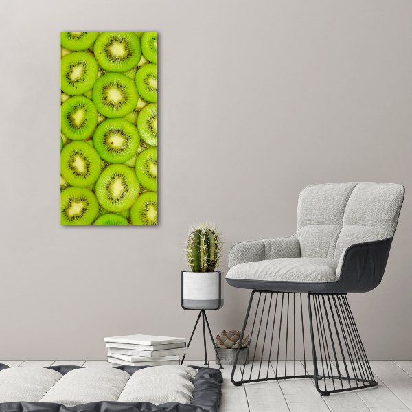 Modernes Acrylbild vertikal Kiwi