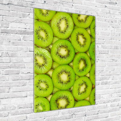 Modernes Acrylbild vertikal Kiwi