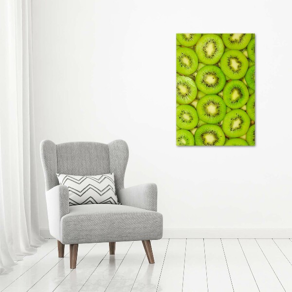 Modernes Acrylbild vertikal Kiwi