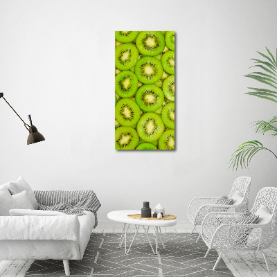 Modernes Acrylbild vertikal Kiwi