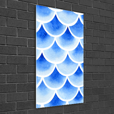 Acrylbild vertikal Fischschuppen