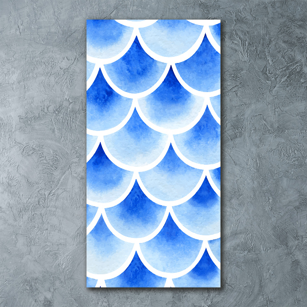 Acrylbild vertikal Fischschuppen