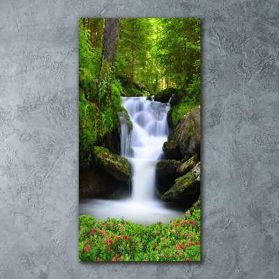 Plexiglasbilder vertikal Wasserfall im Wald