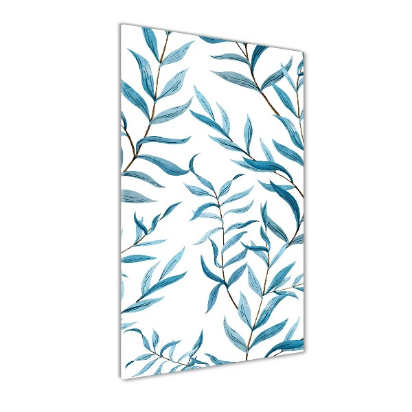 Modernes Acrylbild vertikal Blätter