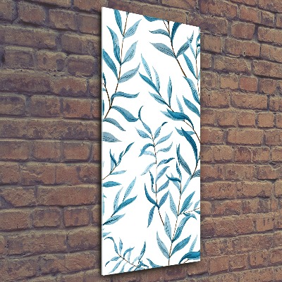 Modernes Acrylbild vertikal Blätter