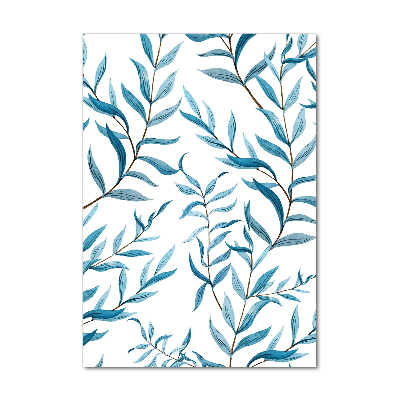 Modernes Acrylbild vertikal Blätter