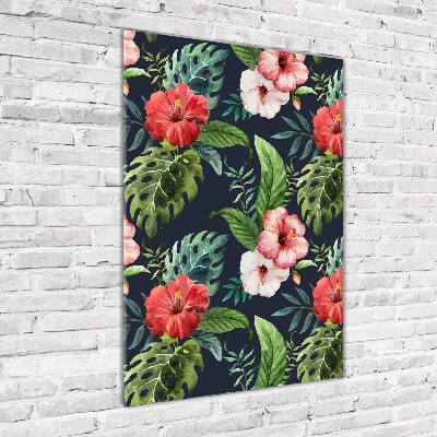 Bild auf Acrylglas vertikal Hawaiianisches Muster