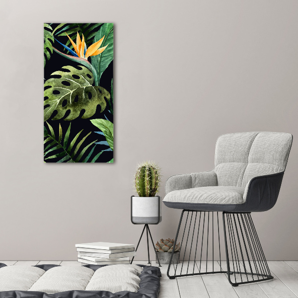Modernes Acrylbild vertikal Hawaiianisches Muster